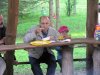 wiceburmistrz Brus Krzysztof Gierszewski przy zupie grzybowej
