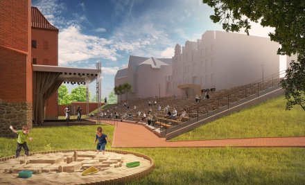 Widok od ulicy Mlyńskiej.