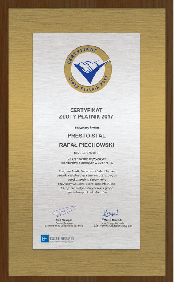 certyfikat certyfikat