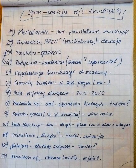zadania dla speckomisji zadania dla speckomisji